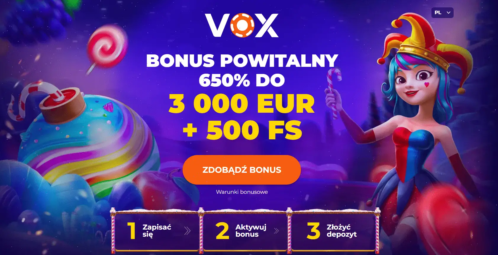 Vox casino bonus powitalny